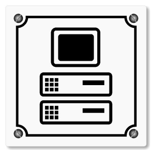 Server, 80x80mm, bílá, Kansas